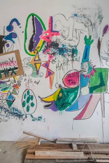 Ein Detail in einem Nebenraum der Leipziger Galerie AundV