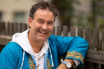 Beat in einem Leipziger Hinterhof, zwischen Terminen in Zeitz und der Aufführung