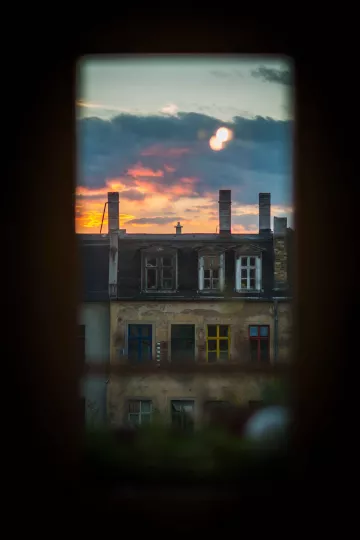 Ein Blick über die Dächer von Leipzig Lindenau.