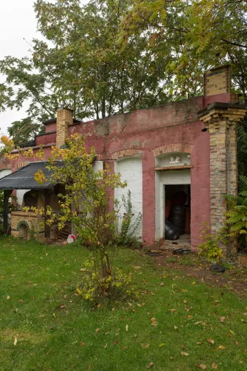 Der Garten des Hauses in der Roßmarktstraße in Leipzig Lindenau.