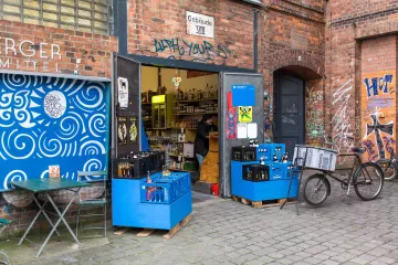 Der Lagerverkauf auf dem Westwerk Gelände.