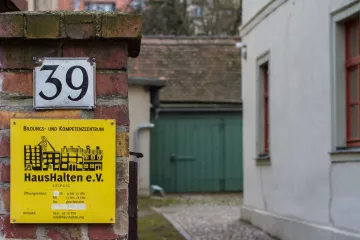 Wächterhaus in der Lützner Strasse in Leipzig.