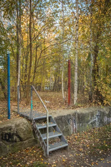 Wegeverbindung zwischen verschiedenen Stadtvierteln in Leipzig.