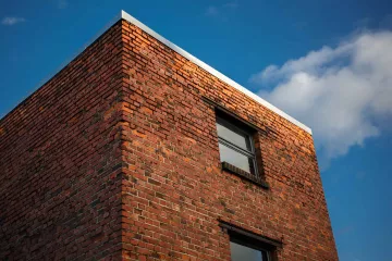 Aussenaufnahme eines Gebäudes auf dem Tapetenwerk Leipzig.