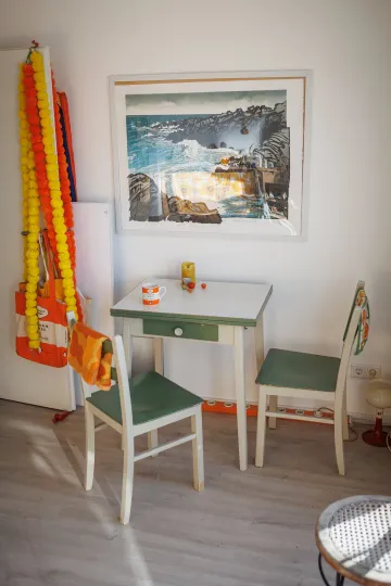 Blick in das Studio von Mithu Sanyal