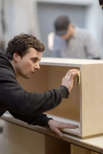 Patrick Gülzow bei der Arbeit.