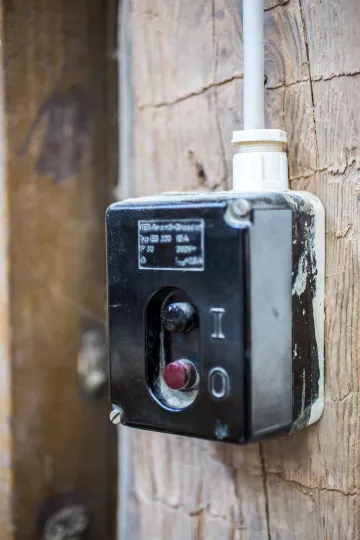 Detailaufnahme eines Schalters.