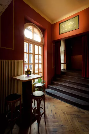 Aufgang zum Programmkino, für das die Schaubühne bereits mehrfach ausgezeichnet wurde.