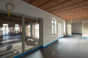 Innenausbau des zu sanierenden Gebäudes im Bildhauerviertel Leipzig