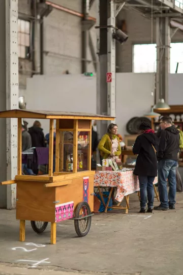 Blick in die große Halle des Westwerks in Lindenau.
