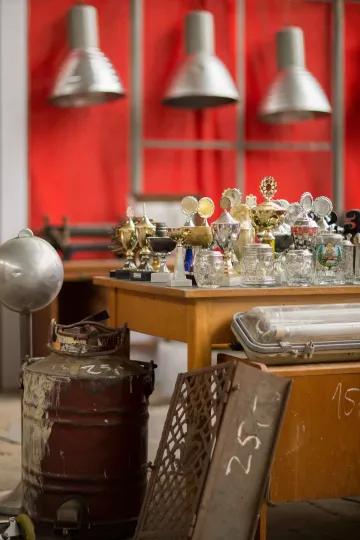 Blick in die große Halle des Westwerks in Lindenau.