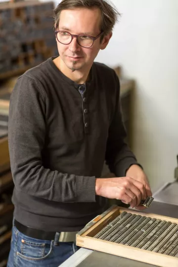 Werkstatt des Buchdruckers Thomas Siemon auf der Baumwollspinnerei Leipzig