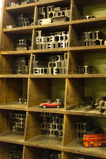 Detail in der Buchdruckwerkstatt von Thomas Siemon auf der Baumwollspinnerei Leipzig