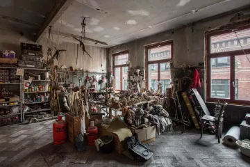 Blick in die Werkstatt von Michael Vogel in Leipzig Lindenau.